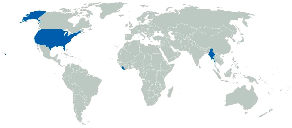 Countries that use gallons instead of liters